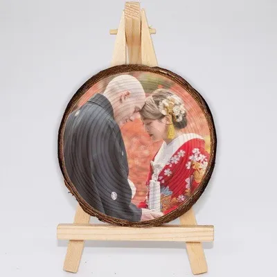 custom wood slice wall art - request RFQ factory direct - view 3