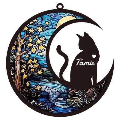 custom moon pet window ornament memorial - view 3
