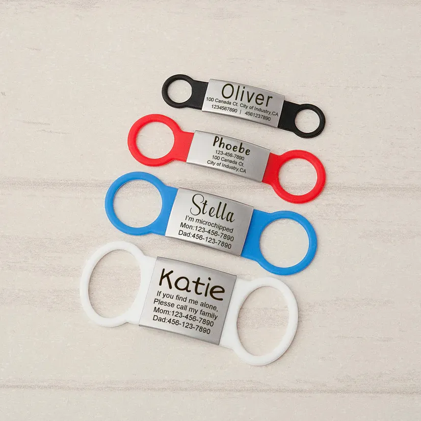 custom silicone pet id tag stainless - BSCI certified manufacturer