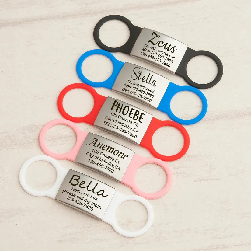custom silicone pet id tag stainless - BSCI certified manufacturer - view 2