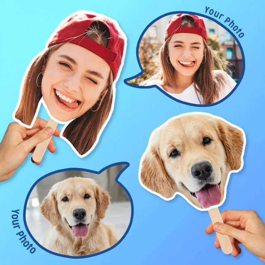 custom face fan cutout photo prop - OEM custom logo accepted