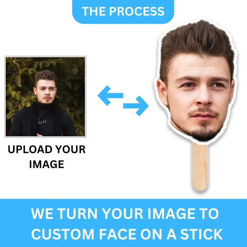 custom face fan cutout photo prop - OEM custom logo accepted - view 2