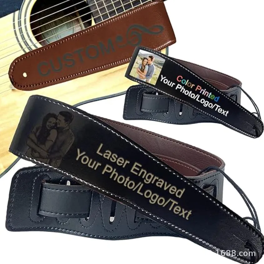 custom pu leather guitar strap - MOQ 20pcs factory direct - view 3