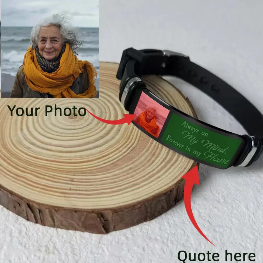 custom silicone engraved bracelet - 7-day sample lead time