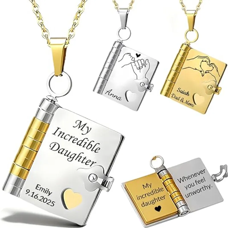 custom love letter book necklace - bulk order discount available