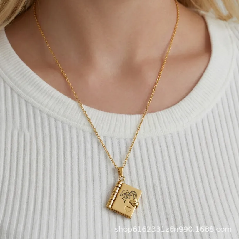 custom love letter book necklace - bulk order discount available - view 2