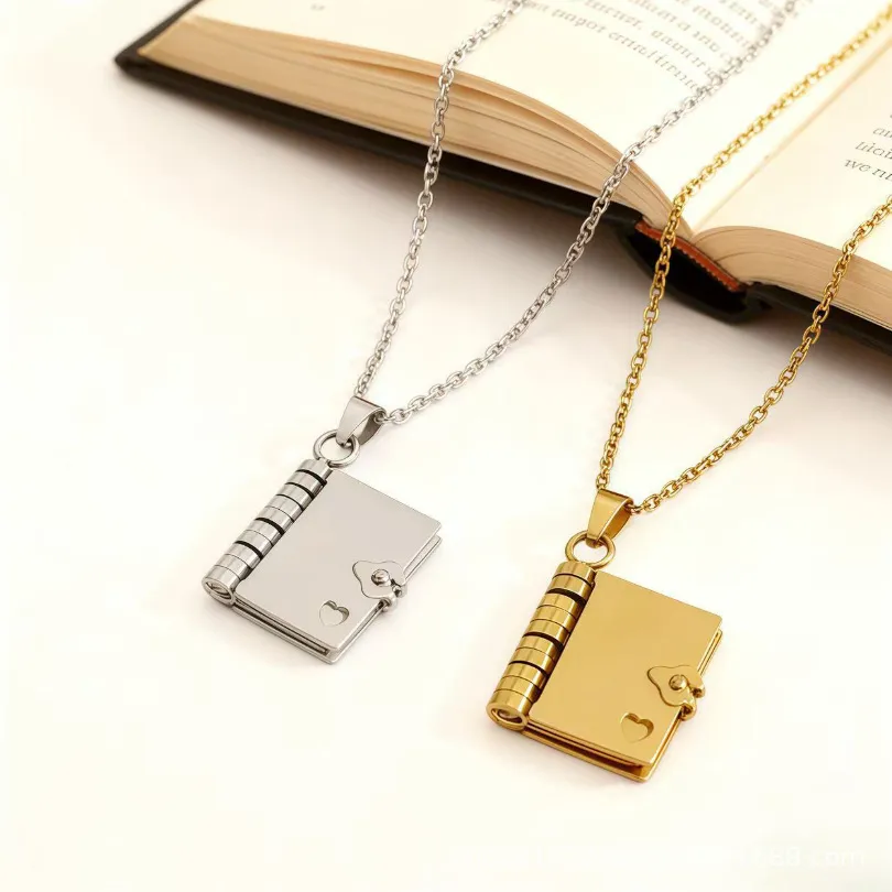 custom love letter book necklace - bulk order discount available - view 3