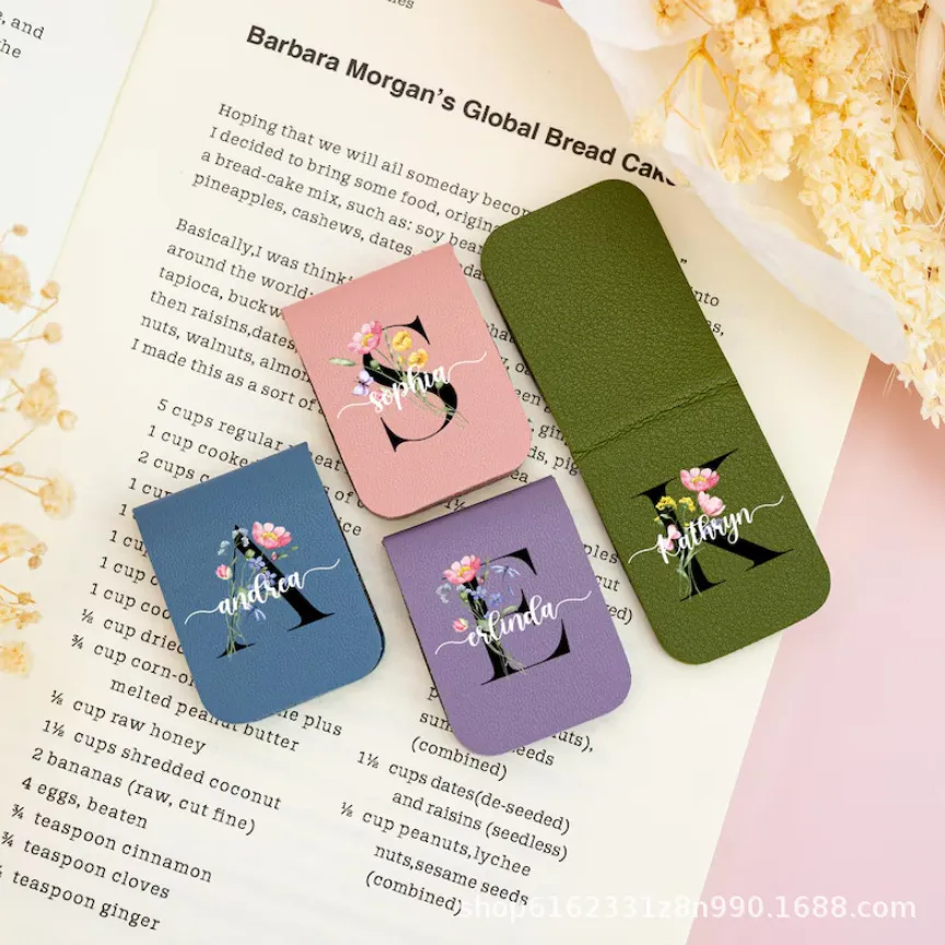 custom magnetic leather bookmark colorful - OEM custom logo accepted