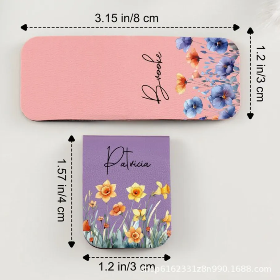 custom magnetic leather bookmark colorful - OEM custom logo accepted - view 3