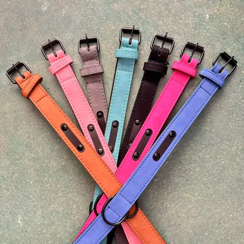 custom leather pet collar id tag - low MOQ custom order - view 3