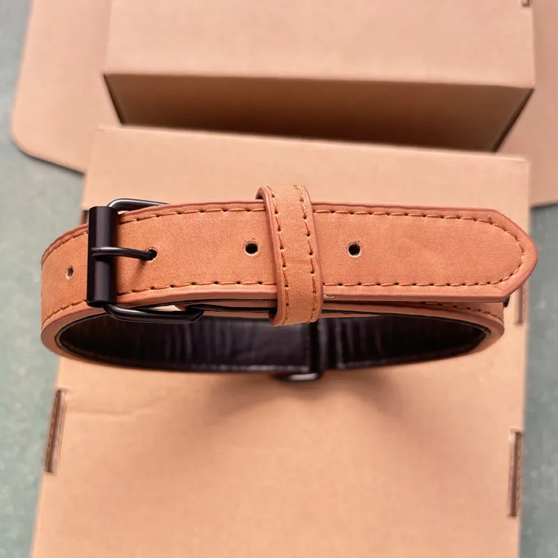 custom leather pet collar id tag - low MOQ custom order - view 4
