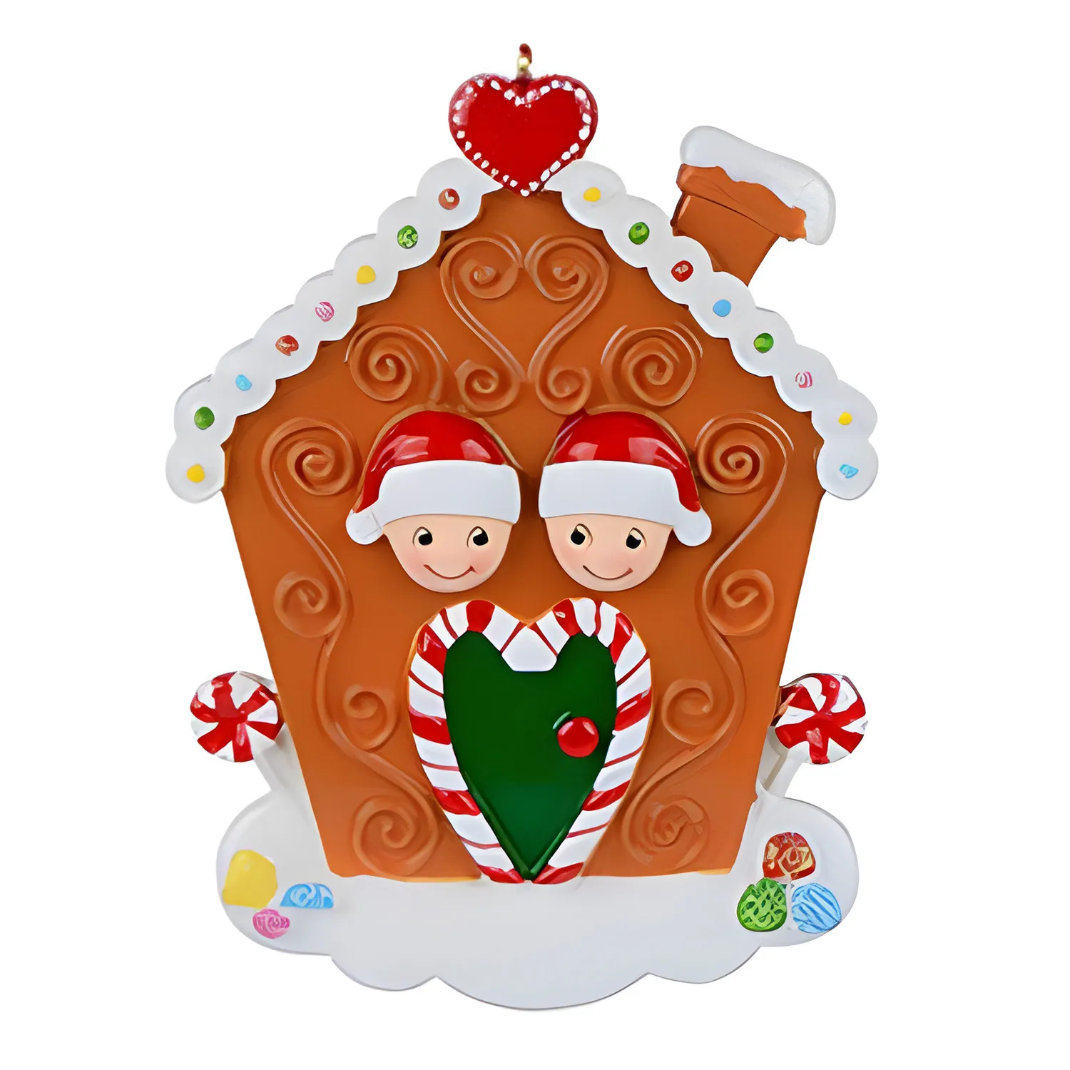 custom resin christmas house ornament - 7-day sample lead time - view 2