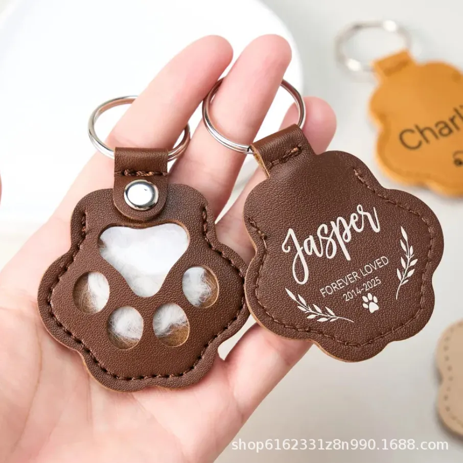 custom leather keychain pet hair memorial - request RFQ factory direct - view 2