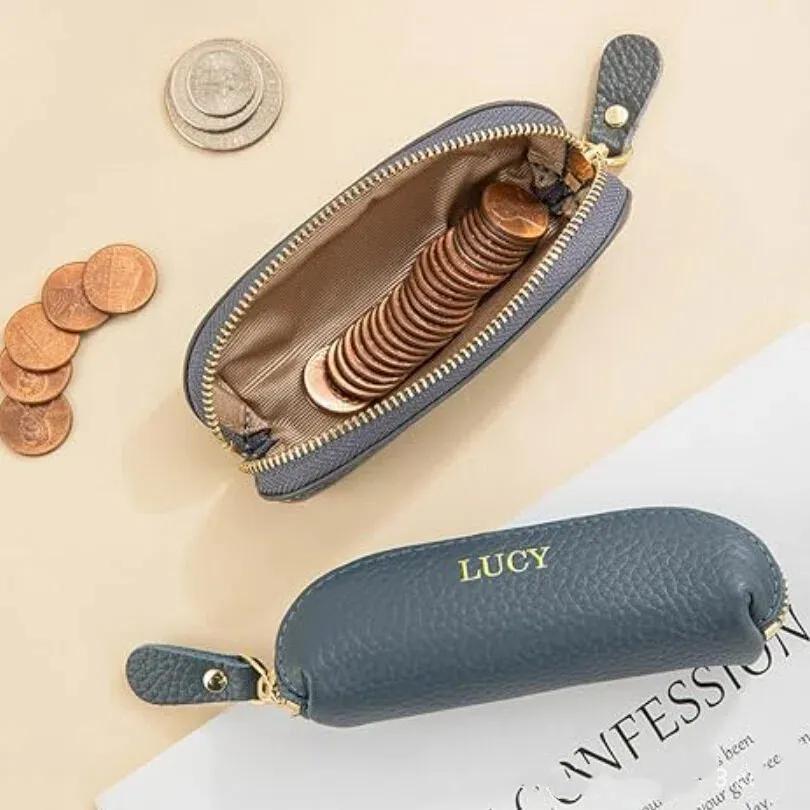 custom genuine leather mini wallet