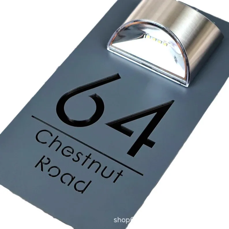 custom address house number door sign - B2B wholesale inquiry welcome - view 5