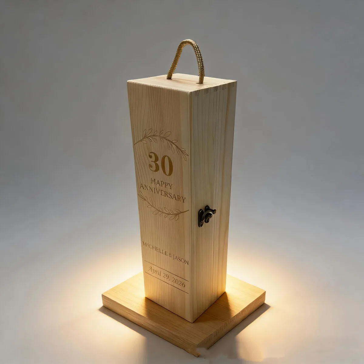 custom wine bottle wooden gift box - OEM custom logo accepted - view 2