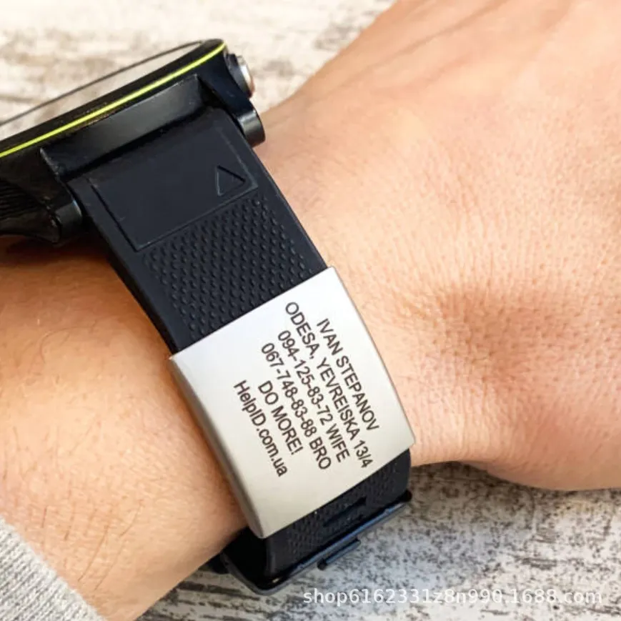 custom apple watch medical alert tag - private label service available - view 2