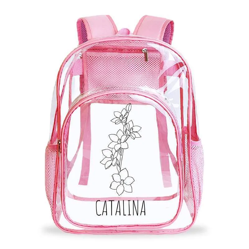 custom transparent backpack clear pvc - MOQ 20pcs factory direct - view 2