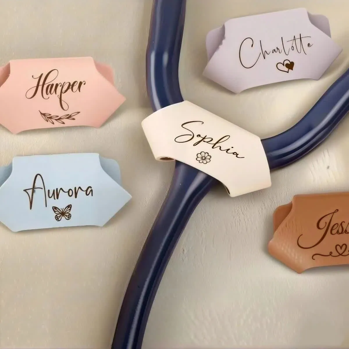 custom stethoscope leather id tag - free sample on request