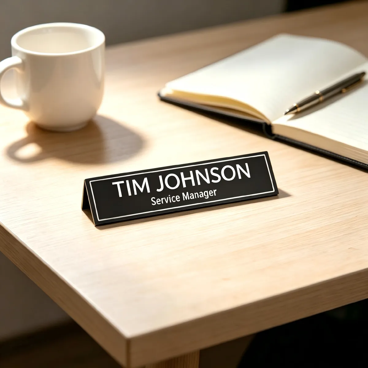 custom aluminum desk name plate - corporate gift wholesale supplier