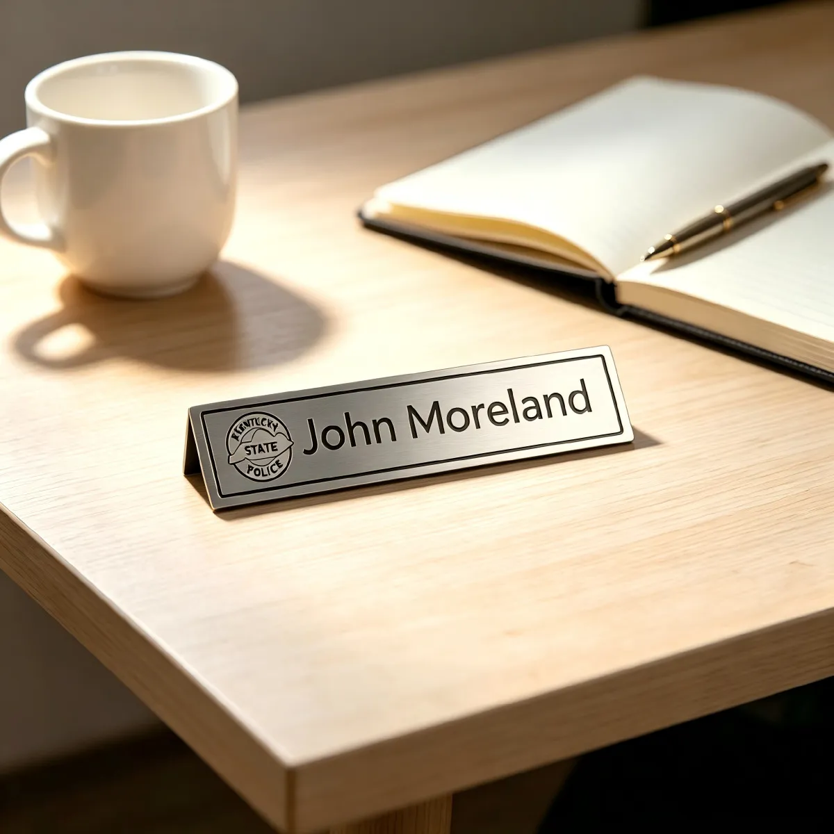 custom aluminum desk name plate - corporate gift wholesale supplier - view 2
