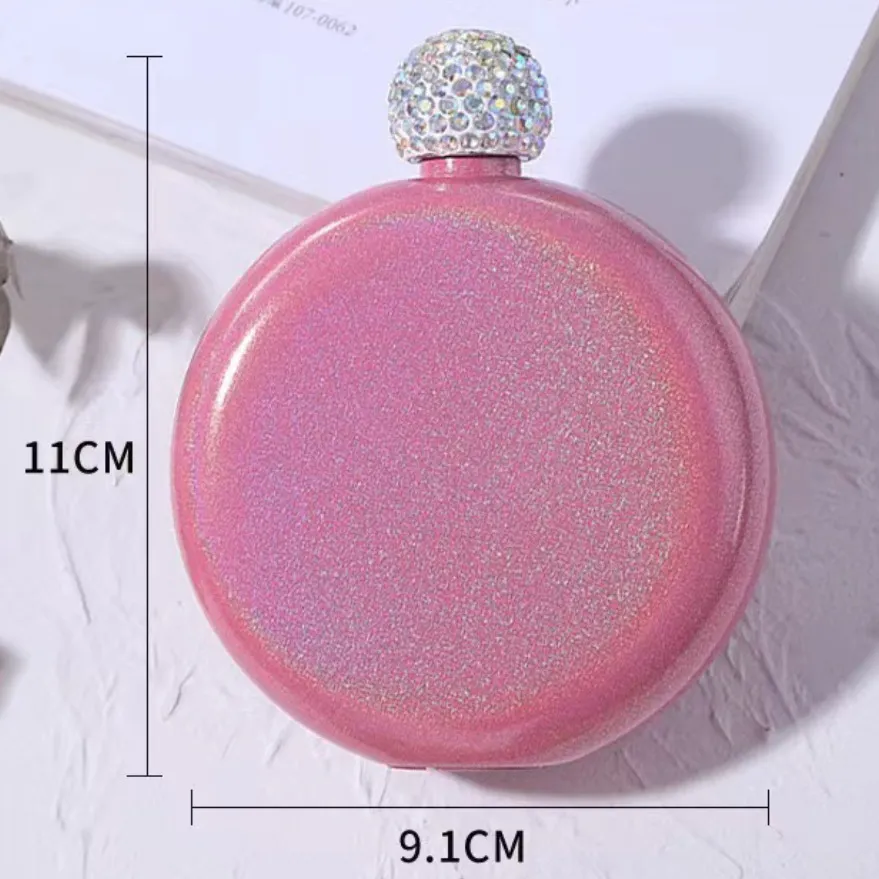 custom portable round hip flask - buy wholesale direct from manufacturer - view 3