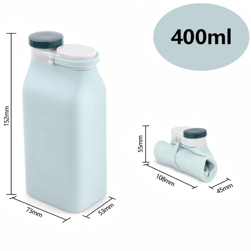 custom collapsible silicone water bottle - request RFQ factory direct - view 3
