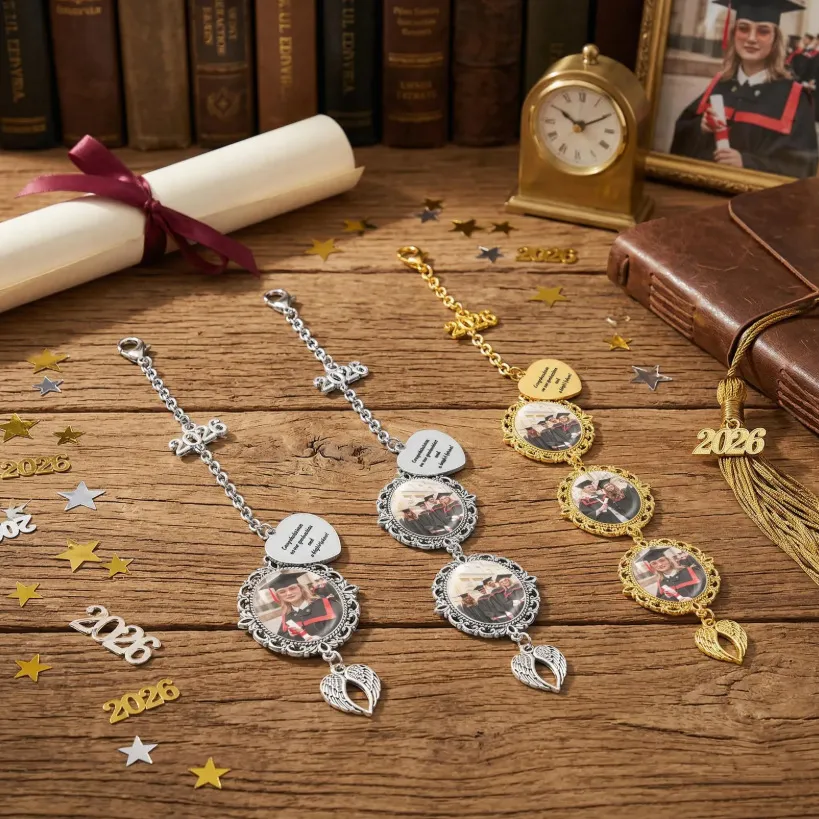custom graduation photo charm pendant