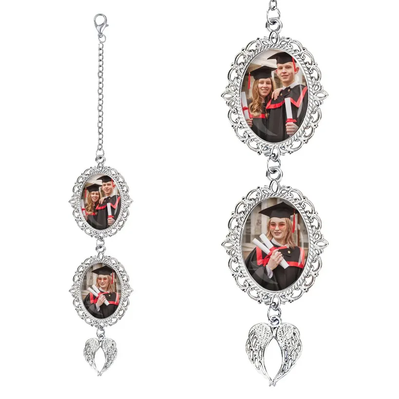 custom graduation photo charm pendant - view 4