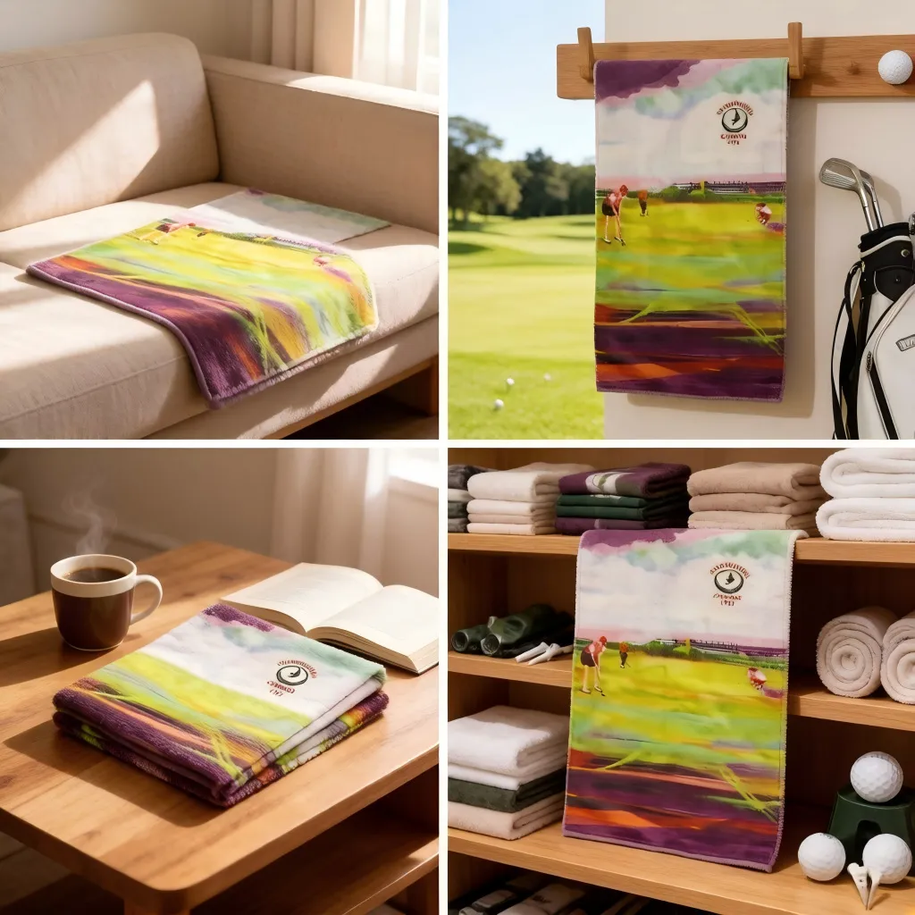 custom microfiber waffle golf towel - wholesale price for global buyers - view 2