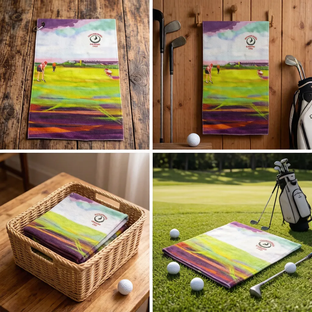 custom microfiber waffle golf towel - wholesale price for global buyers - view 3