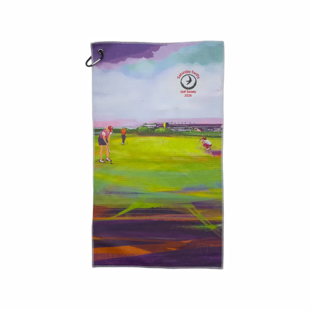 custom microfiber waffle golf towel - wholesale price for global buyers - view 4