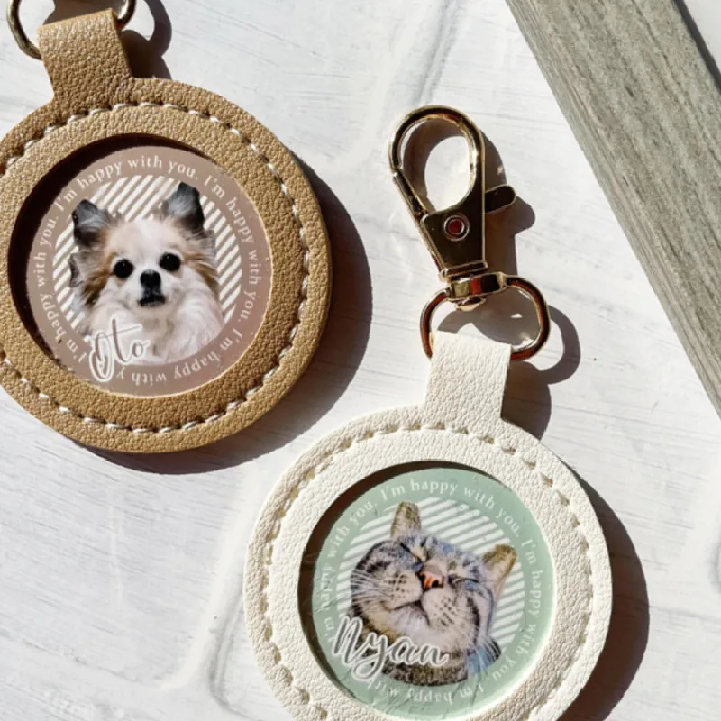round pet photo album keychain - buy wholesale direct from manufacturer - view 2