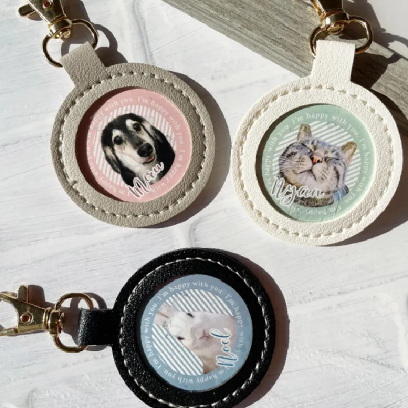 round pet photo album keychain - buy wholesale direct from manufacturer - view 3