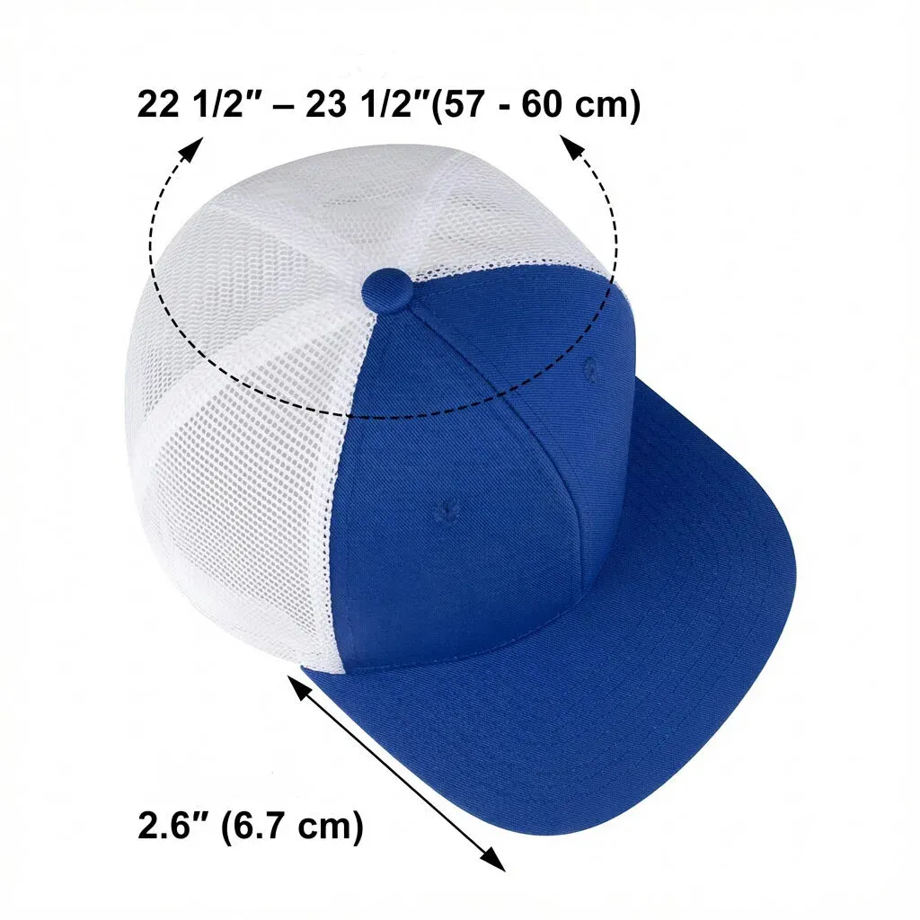 custom 6 panel flat brim trucker hat - BSCI certified manufacturer - view 2