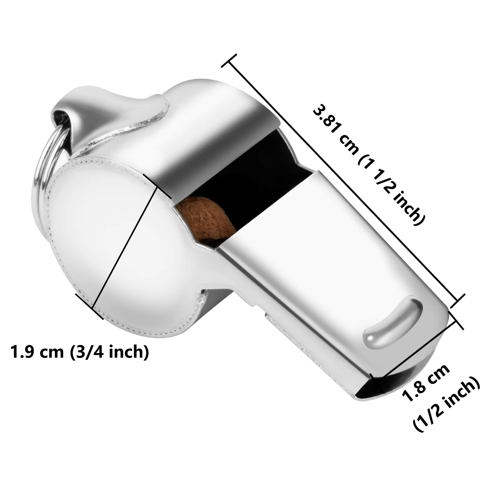custom engraved stainless steel whistle - free sample on request - view 2