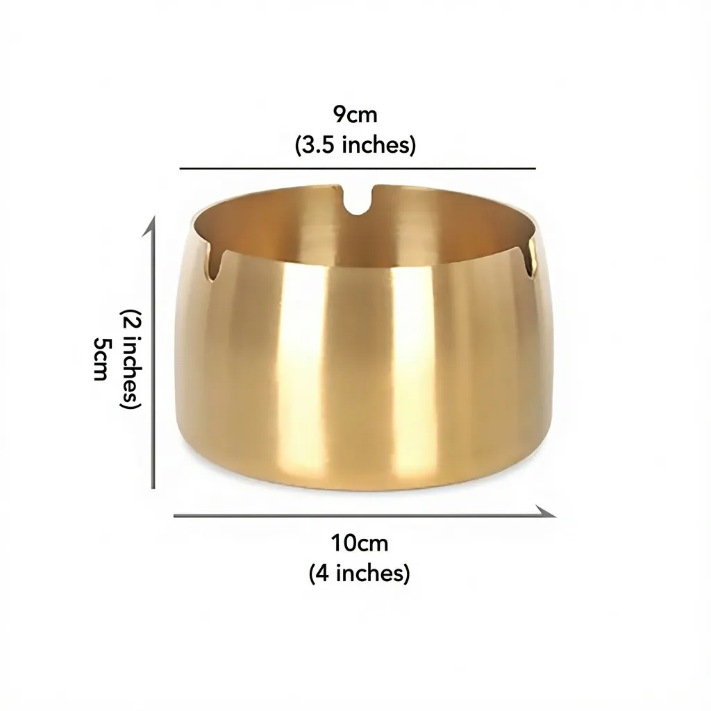 custom stainless steel ashtray engraved - corporate gift wholesale supplier - view 2