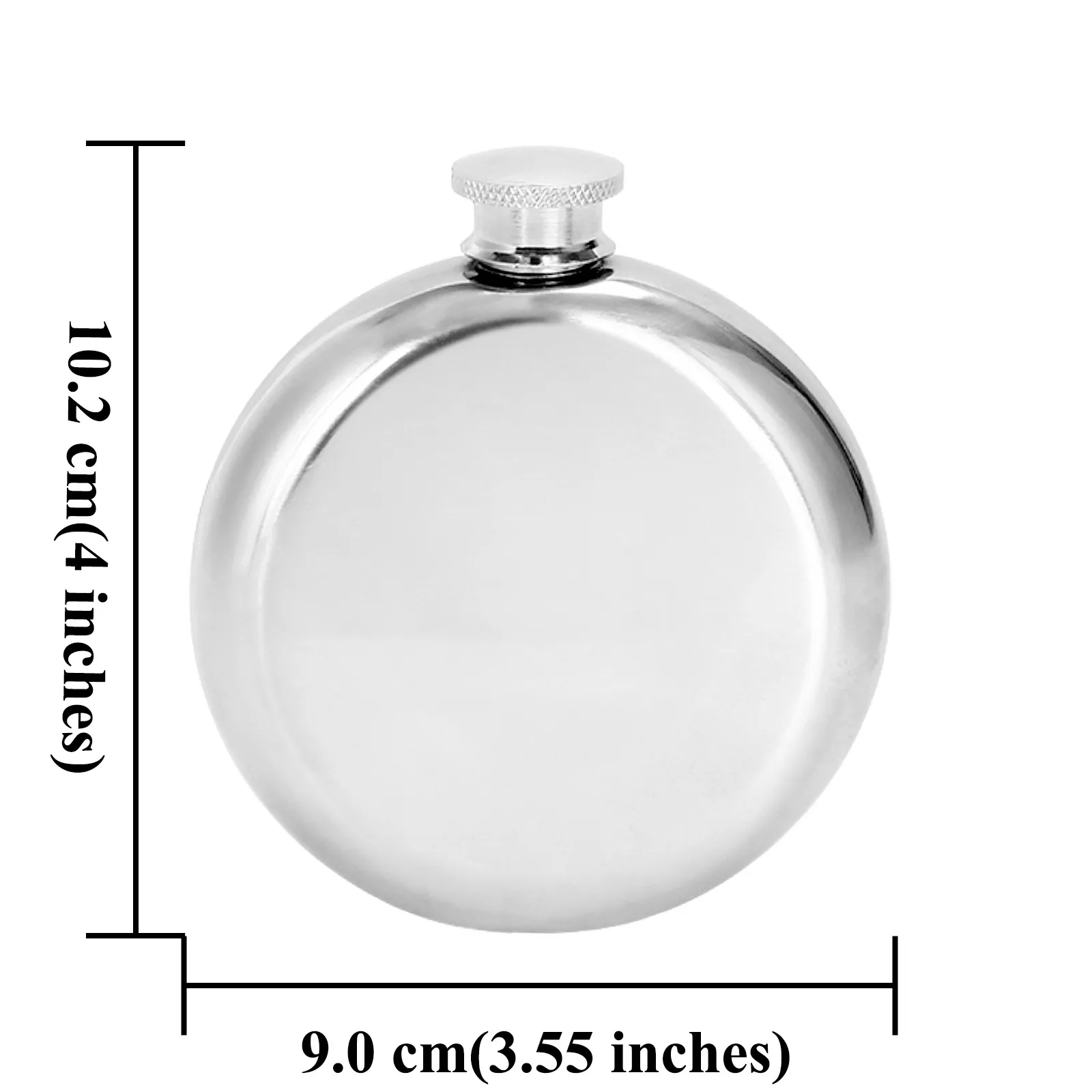 custom stainless steel liquor flask - trade show giveaway supplier - view 2