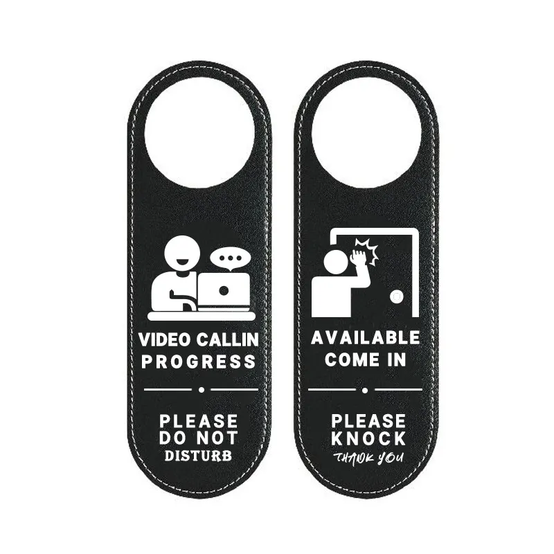 custom pu leather office privacy door sign - B2B direct from factory China - view 2