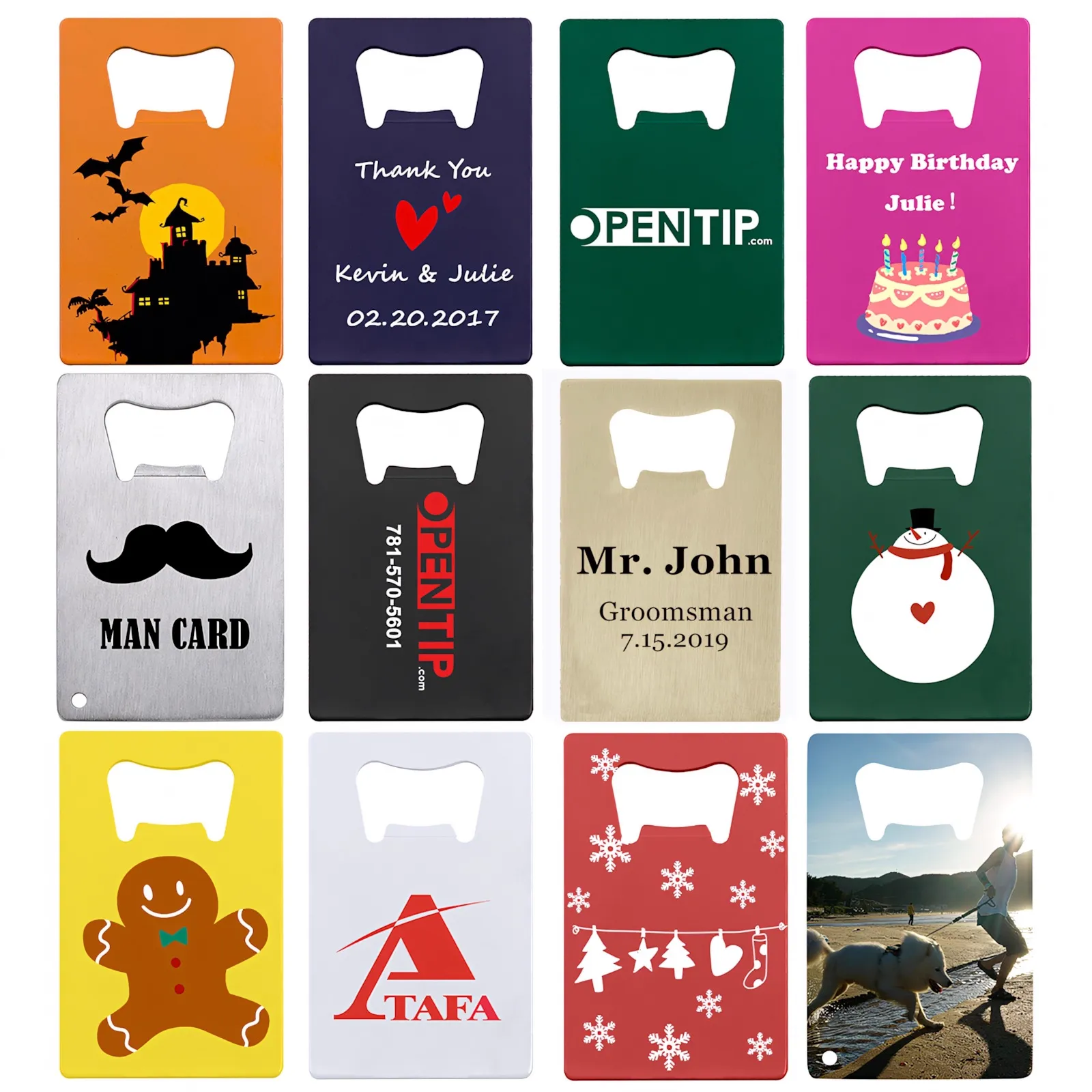 custom credit card bottle opener - view 2