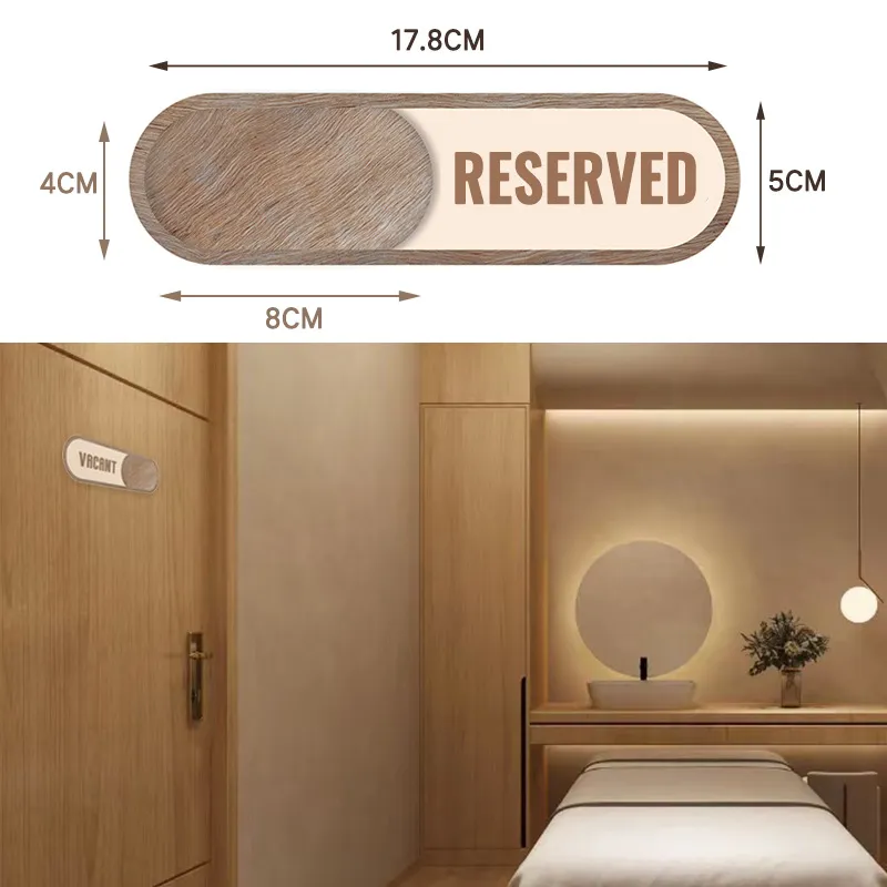 custom sliding room status door sign - bulk order discount available - view 2