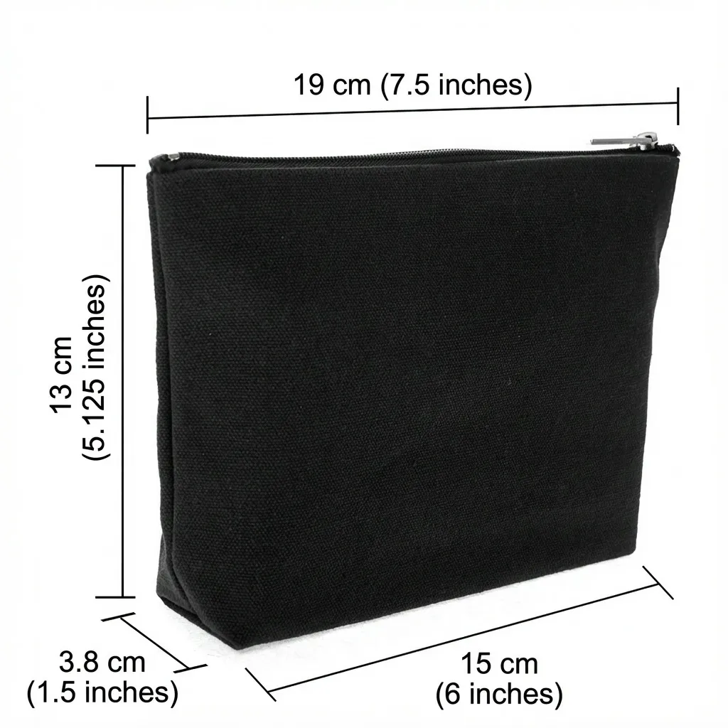 custom large cotton canvas makeup bag - BSCI certified manufacturer