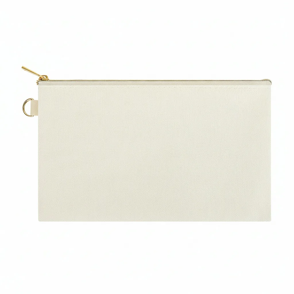 custom blank canvas zipper pouch - free sample on request - view 3