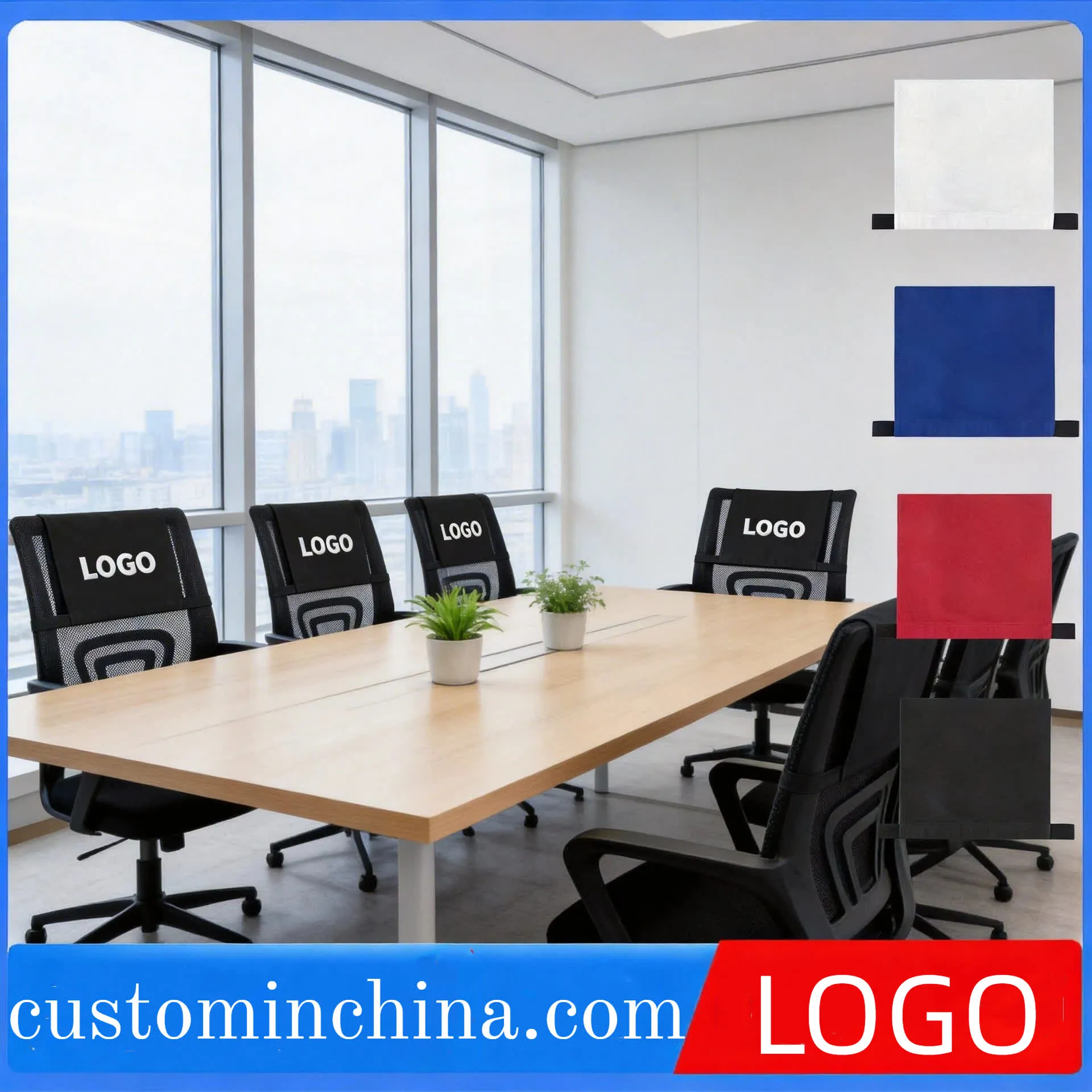custom chair back cover office - trade show giveaway supplier