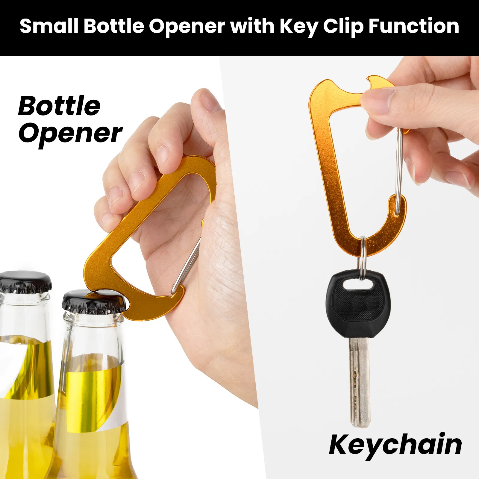 custom aluminum carabiner bottle opener - buy wholesale direct from manufacturer - view 2