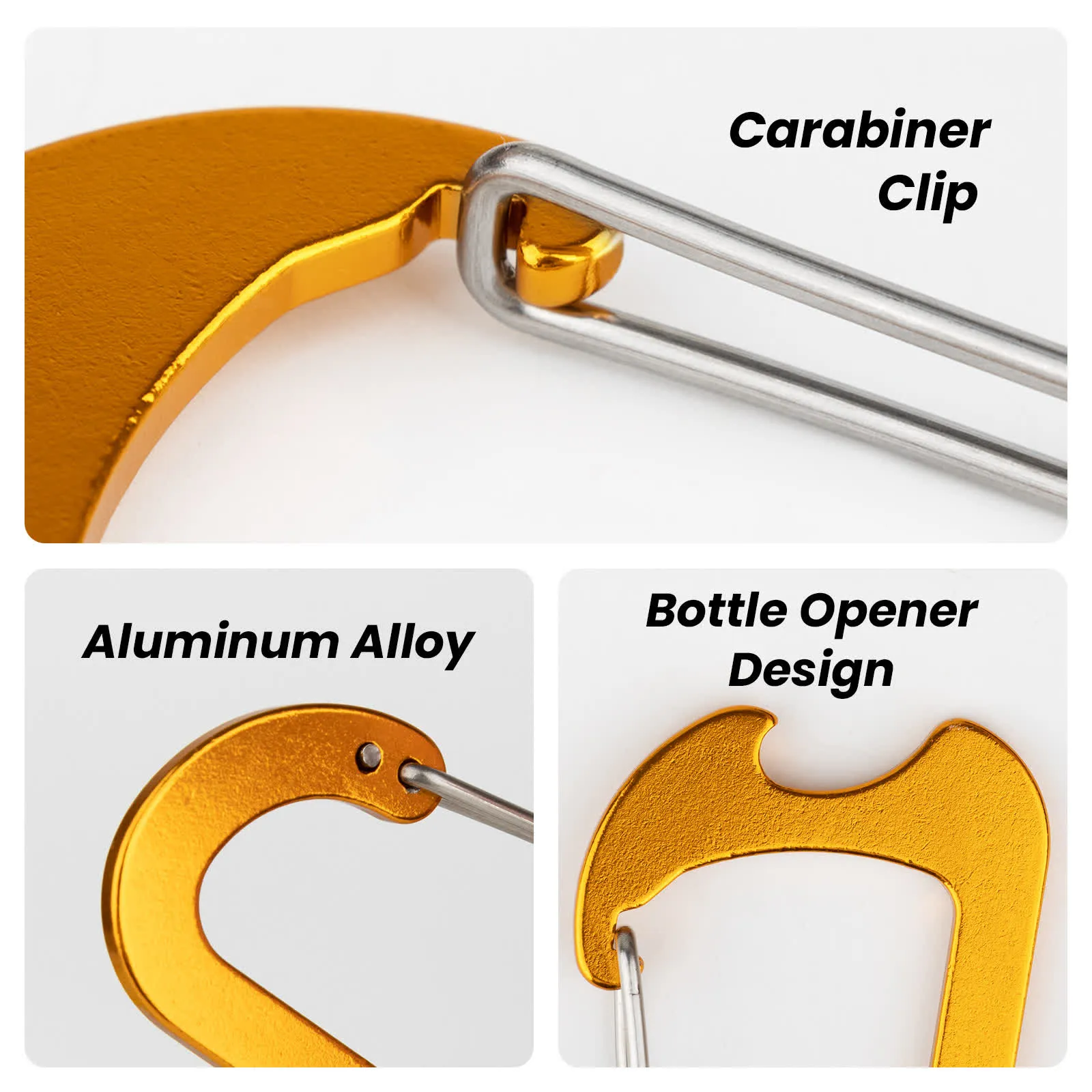 custom aluminum carabiner bottle opener - buy wholesale direct from manufacturer - view 3