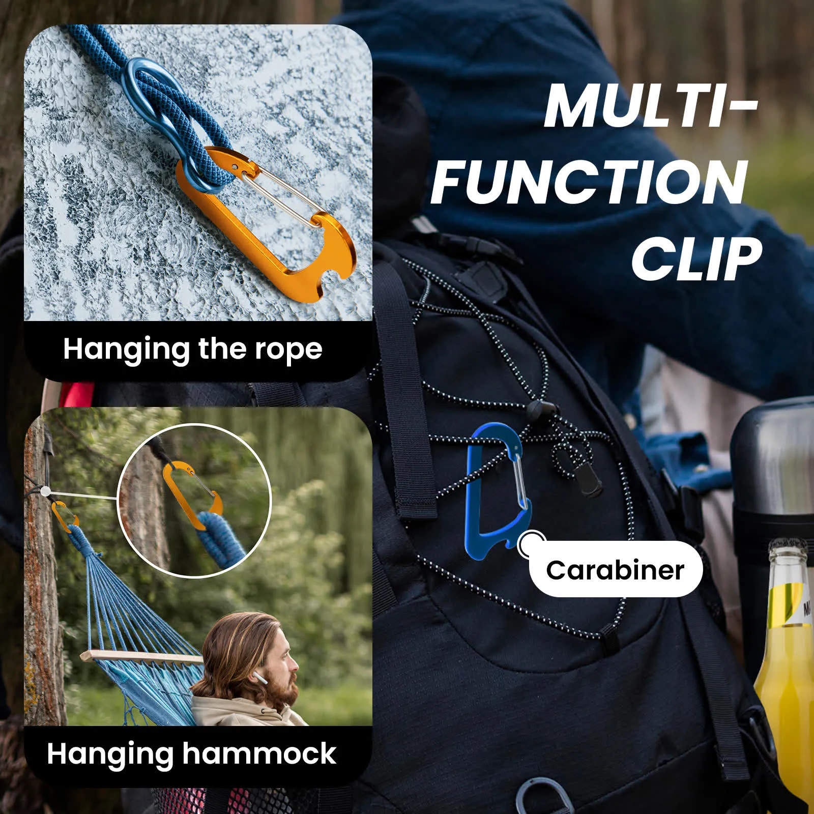 custom aluminum carabiner bottle opener - buy wholesale direct from manufacturer - view 4