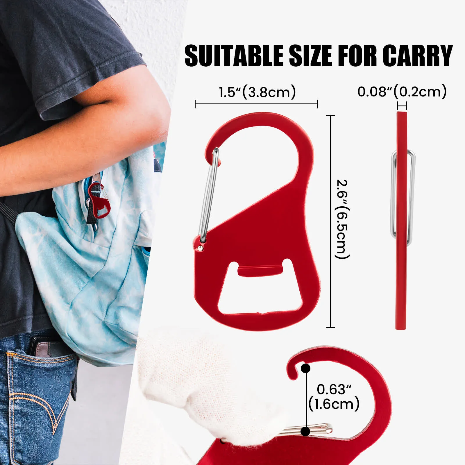 custom aluminum wire carabiner beer opener - get quote wholesale price - view 2