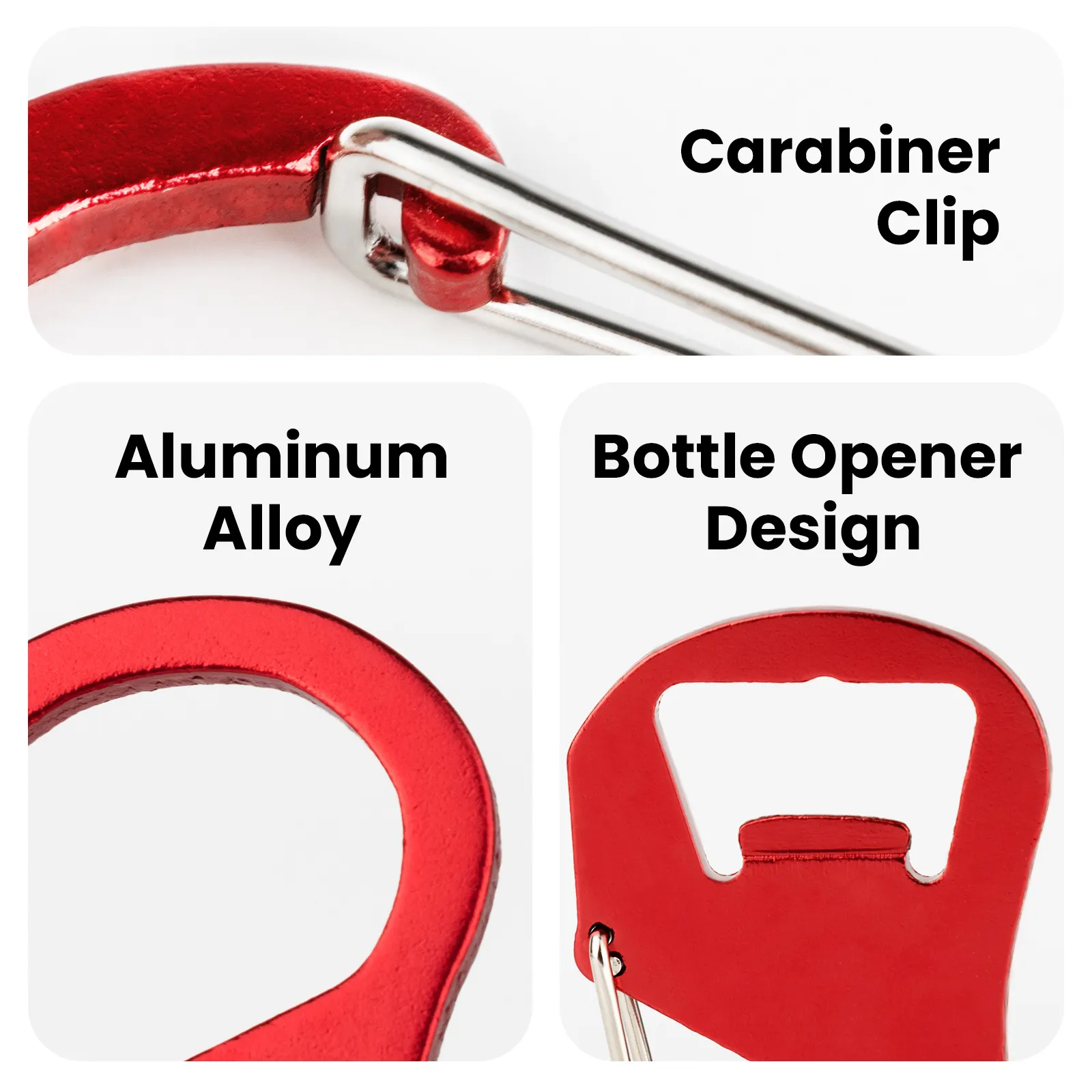 custom aluminum wire carabiner beer opener - get quote wholesale price - view 3