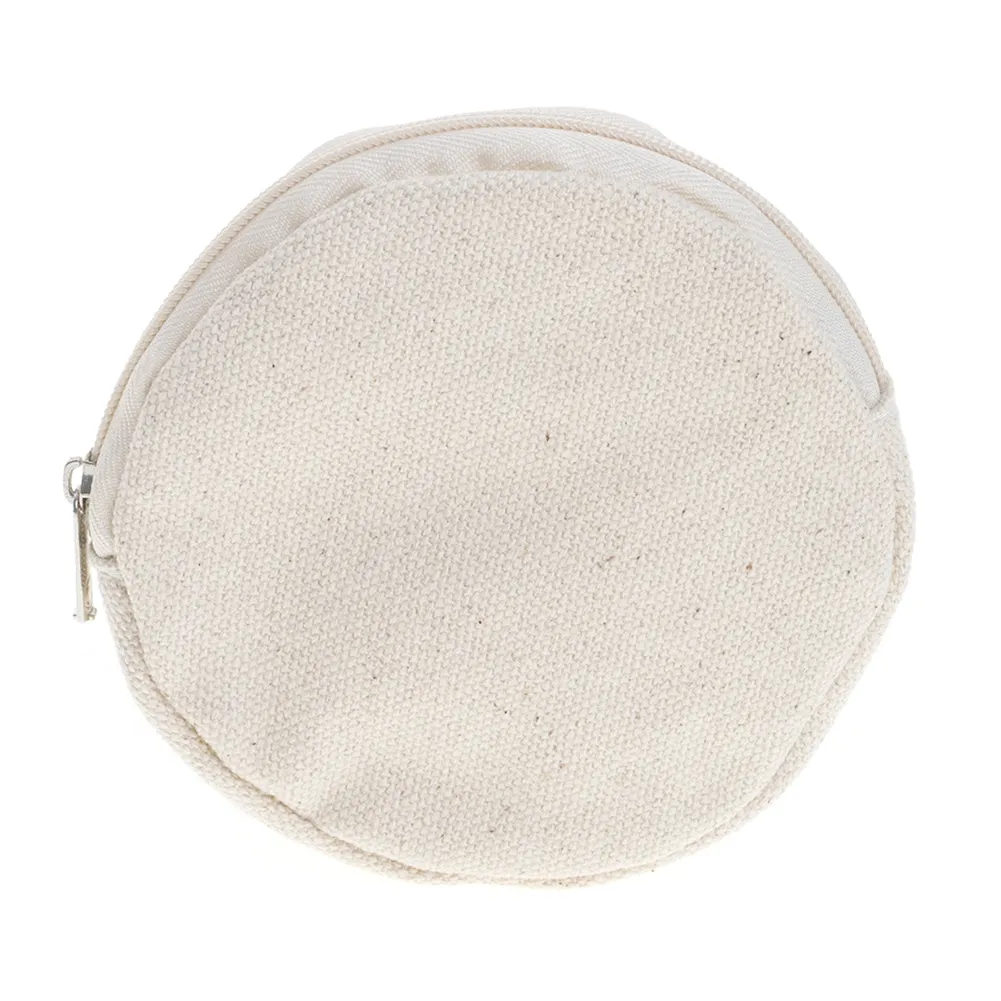 custom canvas coin key pouch round - view 5